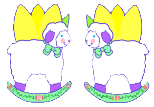 two Easter sheep