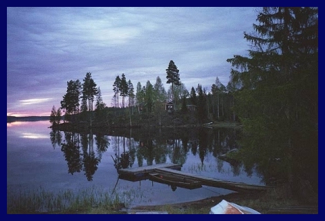 Sunset 2 at lake Tansen, Sweden